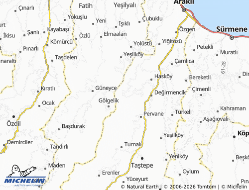 MICHELIN Karatepe map - ViaMichelin