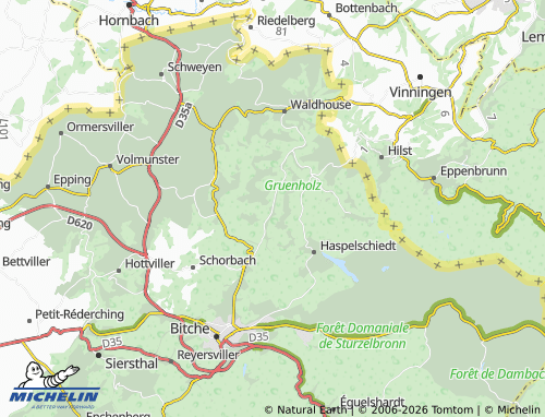 Mappa MICHELIN Hanviller - ViaMichelin