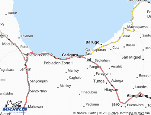 MICHELIN Ponong map - ViaMichelin