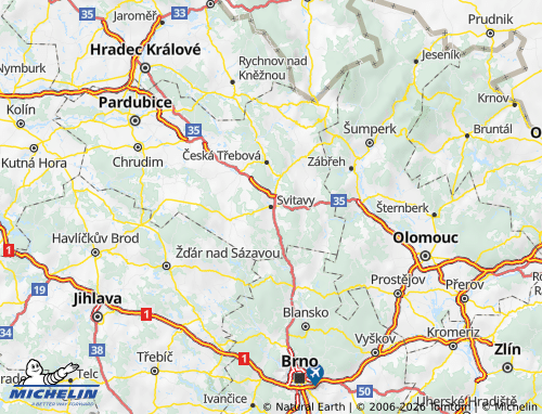 Kaart MICHELIN Svitavy - ViaMichelin