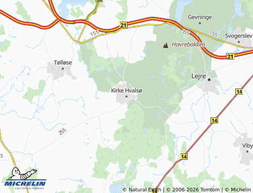 Mappa MICHELIN Kirke Hvalsø - ViaMichelin