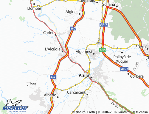 Mappa MICHELIN Guadassuar - ViaMichelin