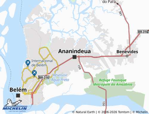 Mapa MICHELIN Ananindeua - ViaMichelin