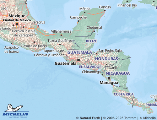 Carte MICHELIN Guatemala - ViaMichelin