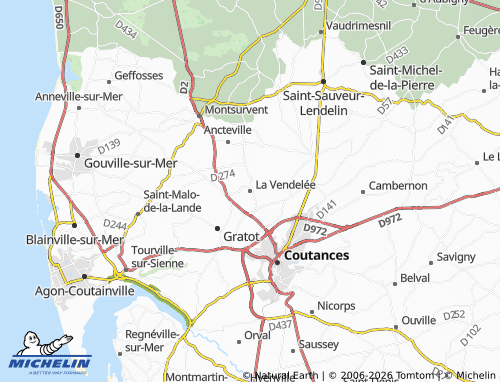 MICHELIN La Vendelée map - ViaMichelin
