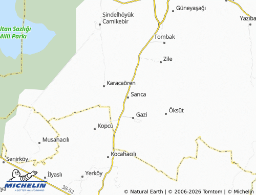 MICHELIN Sarıca map - ViaMichelin