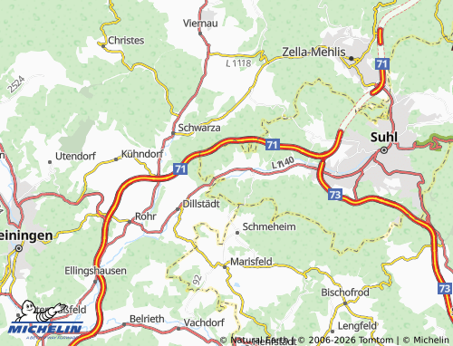 MICHELIN Wichtshausen map - ViaMichelin