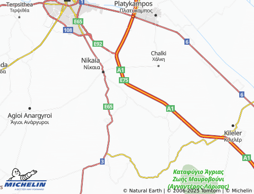 MICHELIN Nea Lefki map - ViaMichelin