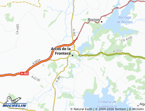MICHELIN-Landkarte Arcos de la Frontera - ViaMichelin