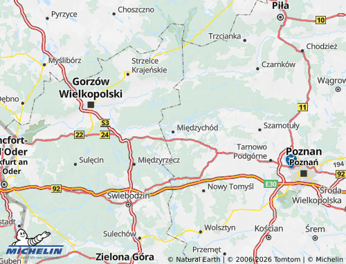 MICHELIN Międzychodzki map - ViaMichelin