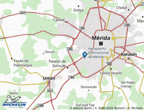 Mapa MICHELIN Paseos de Opichén - ViaMichelin