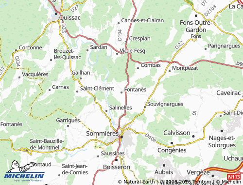 Mappa MICHELIN Fontanès - ViaMichelin