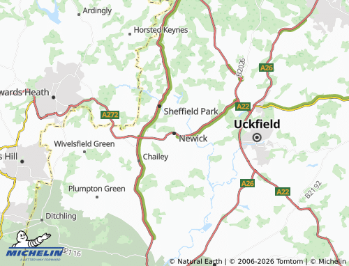 MICHELIN Newick map - ViaMichelin