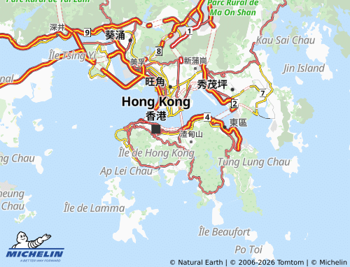 MICHELIN Hennessy map - ViaMichelin