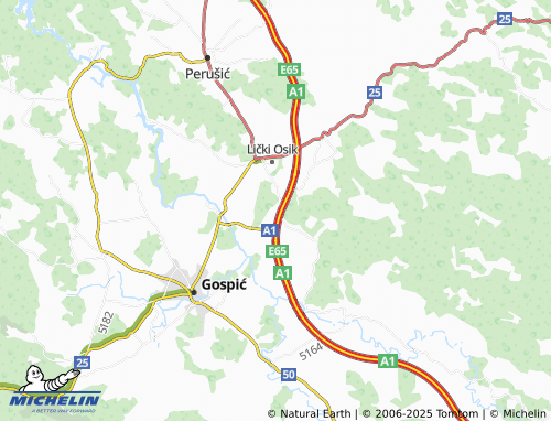 MICHELIN Novoselja map - ViaMichelin