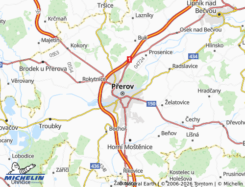 Mapa MICHELIN Přerov - ViaMichelin