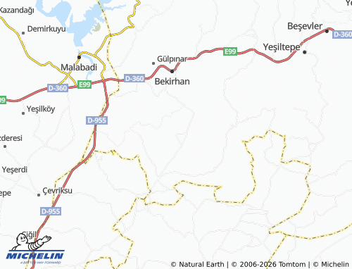 MICHELIN Uzunçayır map - ViaMichelin