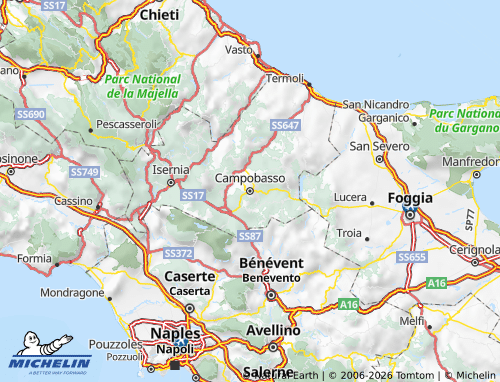 MICHELIN-Landkarte Molise - ViaMichelin
