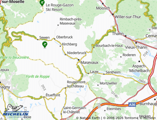 Mapa MICHELIN Masevaux-Niederbruck - ViaMichelin