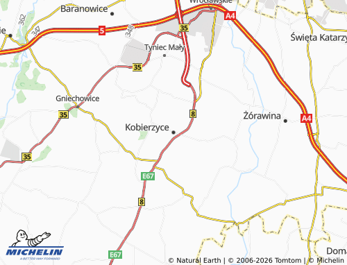 MICHELIN Kobierzyce map - ViaMichelin