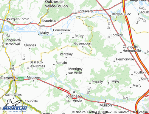 Mapa MICHELIN Bourgogne - ViaMichelin