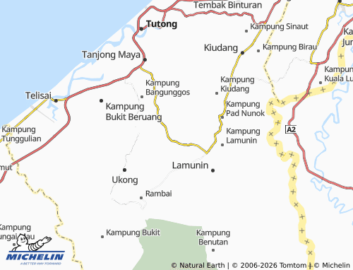 Kaart MICHELIN Kampung Kuala Abang - ViaMichelin