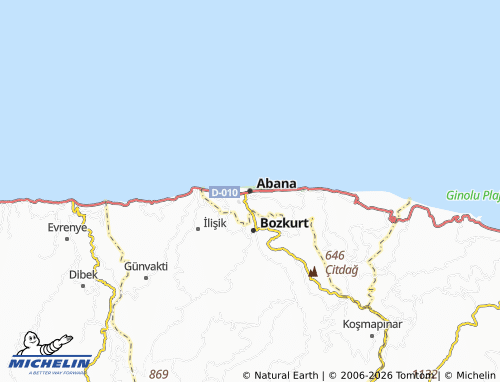 MICHELIN Abana map - ViaMichelin