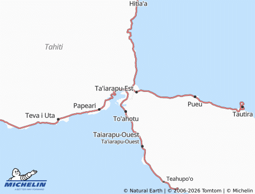 MICHELIN Afa'ahiti map - ViaMichelin