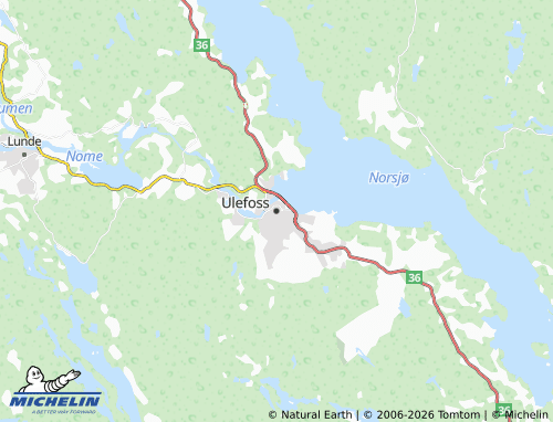 Kaart MICHELIN Ulefoss - ViaMichelin