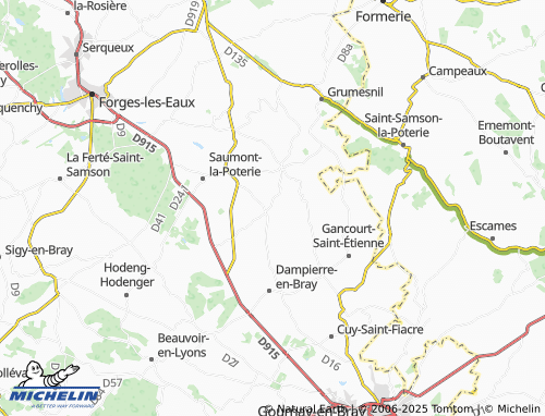MICHELIN Ménerval map - ViaMichelin