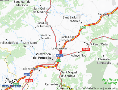 MICHELIN-Landkarte La Granada - ViaMichelin