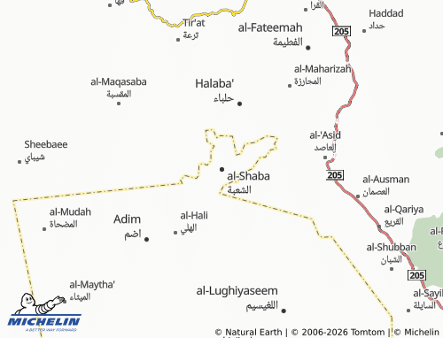 MICHELIN-Landkarte al-Shaba - ViaMichelin