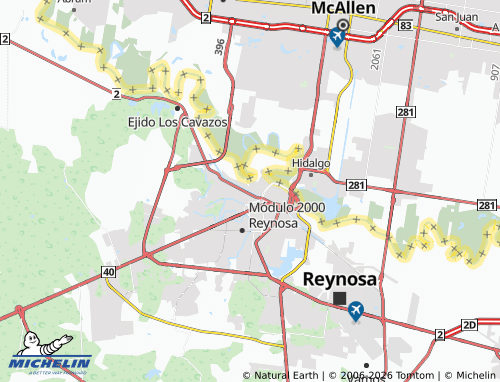 MICHELIN Ferrocarril Poniente map - ViaMichelin
