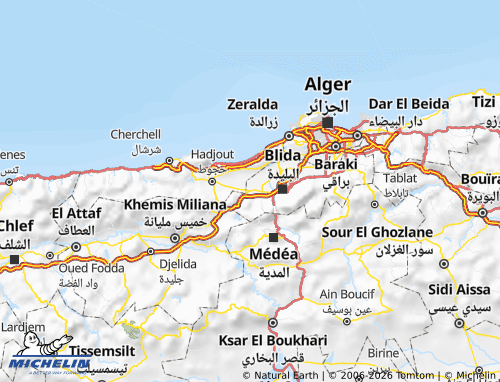 MICHELIN-Landkarte al-'Afroun - ViaMichelin