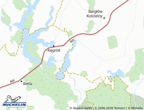 MICHELIN-Landkarte Dreństwo - ViaMichelin
