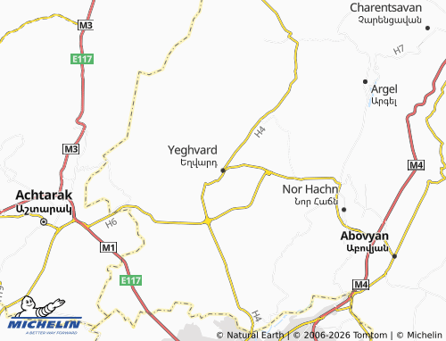 MICHELIN-Landkarte Yeghvard - ViaMichelin