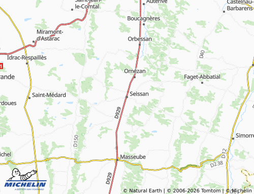Mappa MICHELIN Seissan - ViaMichelin