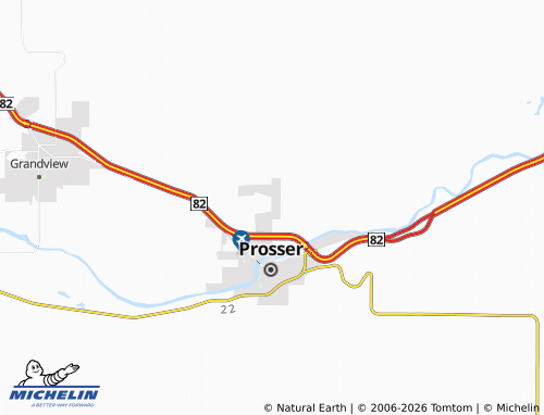 Carte MICHELIN North Prosser - ViaMichelin