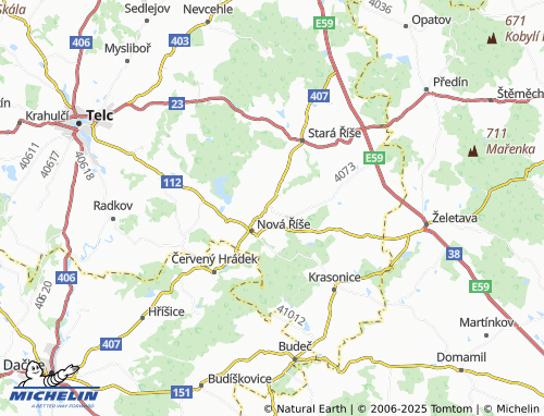 MICHELIN-Landkarte Bohuslavice - ViaMichelin