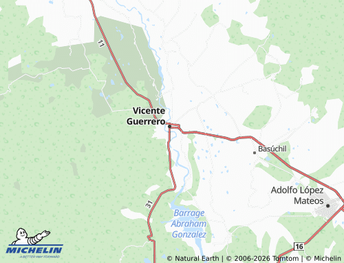 Mappa MICHELIN Ciudad Guerrero Centro - ViaMichelin