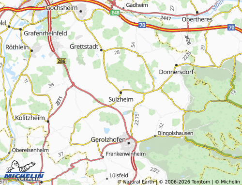 MICHELIN Sulzheim map - ViaMichelin