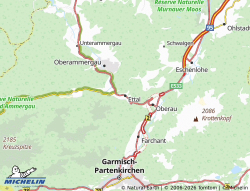 MICHELIN-Landkarte Ettal - ViaMichelin