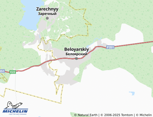 MICHELIN-Landkarte Beloyarskiy - ViaMichelin