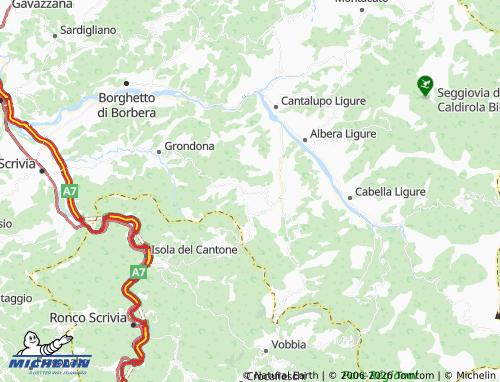 Mappa MICHELIN Roccaforte Ligure - ViaMichelin