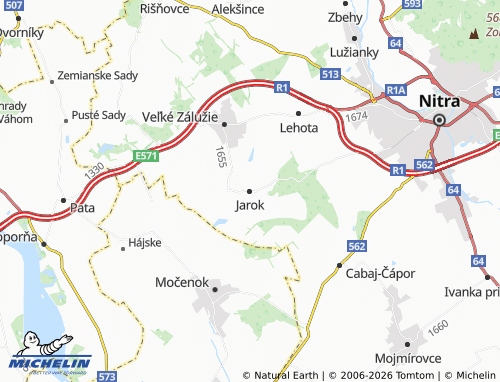 MICHELIN Jarok map - ViaMichelin