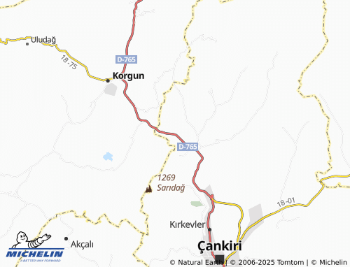 MICHELIN Akçavakıf map - ViaMichelin