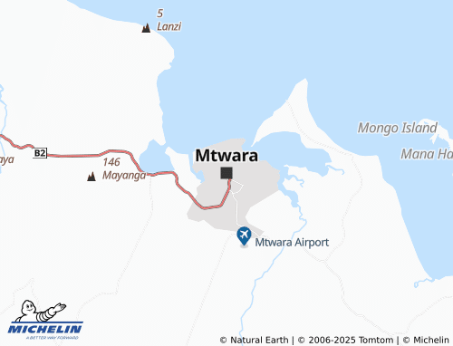 MICHELIN Mtwara map - ViaMichelin
