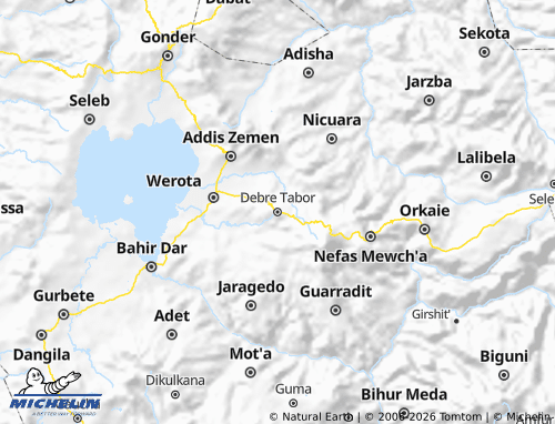 MICHELIN-Landkarte Debre Tabor - ViaMichelin