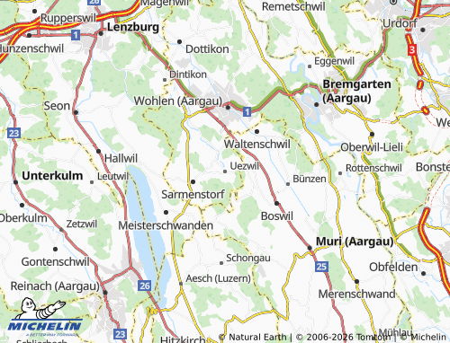 MICHELIN-Landkarte Uezwil - ViaMichelin
