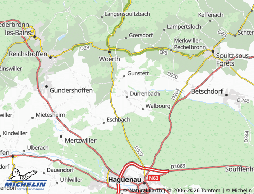 Mapa MICHELIN Durrenbach - ViaMichelin